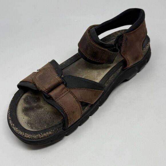 Ecco Cosmo Sandals Mens 12 - 12.5 EU 46 Brown Leather Cork Bed Hiking Outdoor main image 9